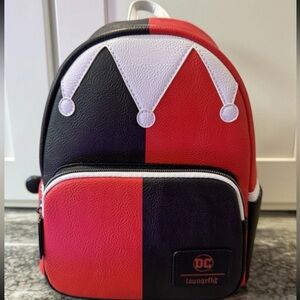 LoungeFly DC Harley Quinn Mini Backpack GameStop Exclusive 30th Anniversary NWOT